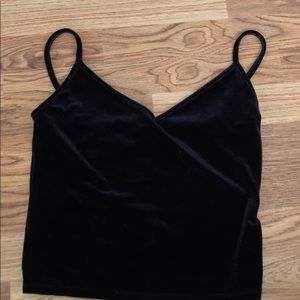 black velvet cropped tank top